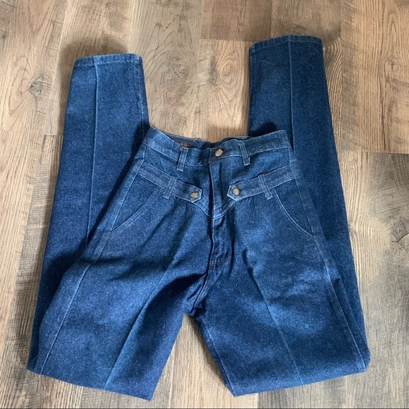 Panhandle Slim Denim - Vintage panhandle slim size 7/8 made in the USA western jeans dark wash
